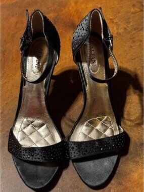 Alfani Black‎ Embellished Ankle Strap Heels Evening Party Shoes Size 6.5M